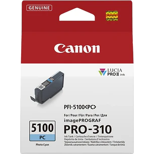 Canon PFI5100 Cyan Photo Cartucho de Tinta Original - PFI5100PC/6956C001