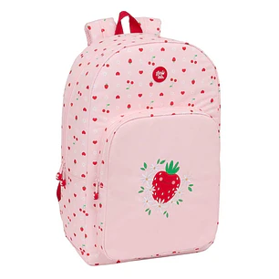 Safta Glowlab Frutitas Mochila Adaptable a Carro - Tirador Doble - Bolsillo Frontal - Hombreras Ergonomicas - Espalda Acolchada - Asa de Mano Superior