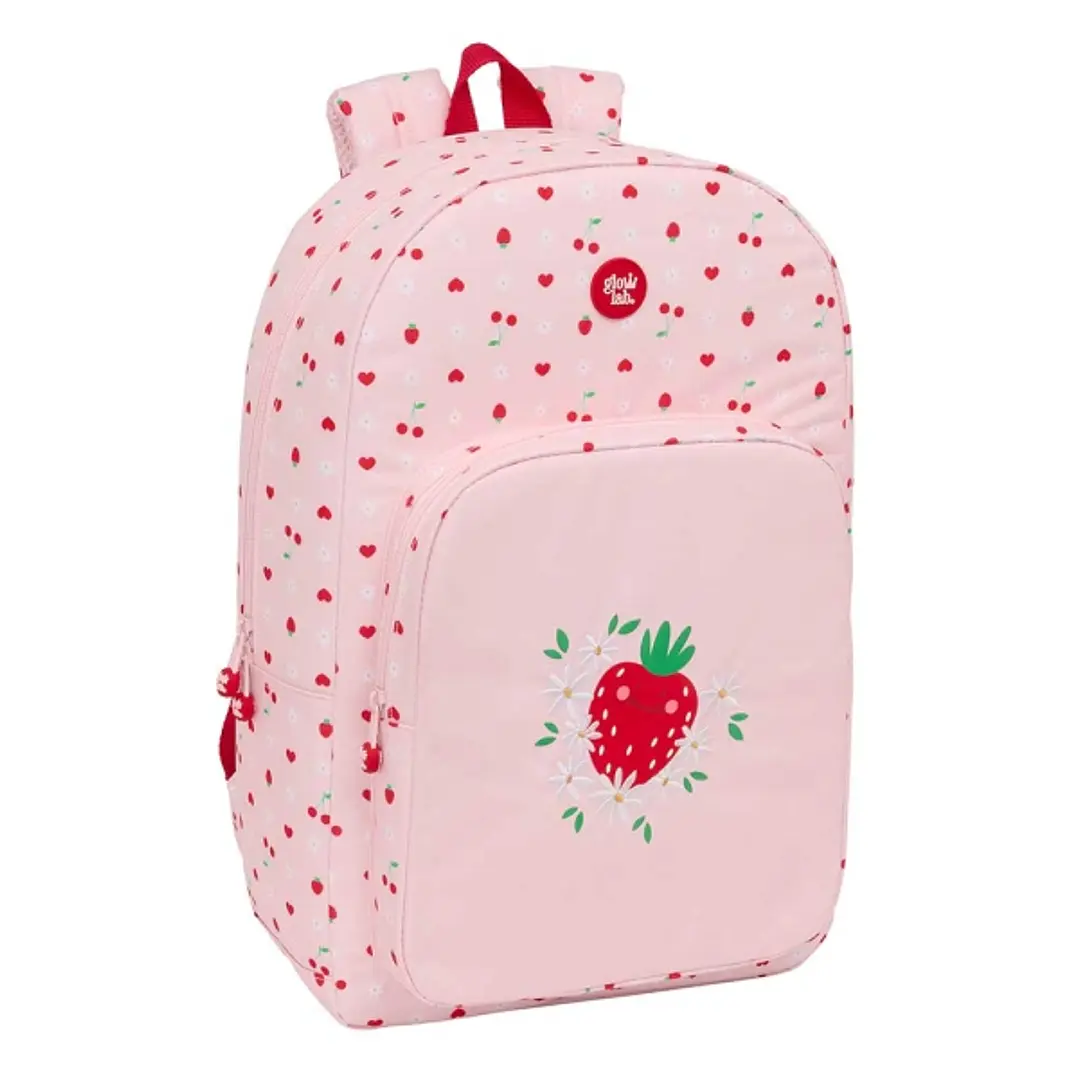 Safta Glowlab Frutitas Mochila Adaptable a Carro - Tirador Doble - Bolsillo Frontal - Hombreras Ergonomicas - Espalda Acolchada - Asa de Mano Superior 1