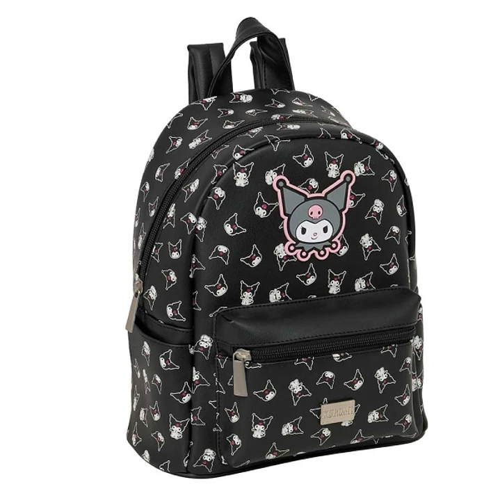 Safta Kuromi Mini Mochila - Bolsillo Frontal - Cremalleras con Doble Tirador - Bolsillo Lateral - Interior Forrado - Hombreras Ajustables - Asa Superi 1