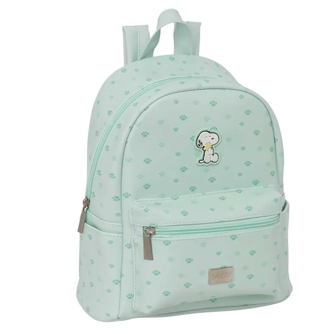 Safta Snoopy Mini Mochila - Bolsillo Frontal - Cremalleras con Doble Tirador - Bolsillo Lateral - Interior Forrado - Hombreras Ajustables - Asa Superi 1