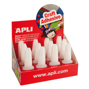Apli Super Adhesivo Instantaneo 10gr con Pincel Aplicador - Secado Rapido - Facil Aplicacion - Resistente al Agua - Transparente