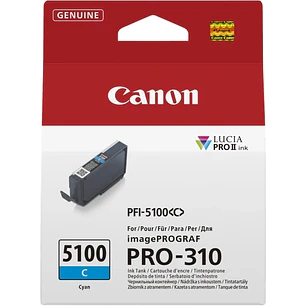 Canon PFI5100 Cyan Cartucho de Tinta Original - PFI5100C/6953C001