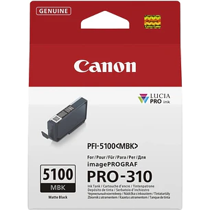 Canon PFI5100 Negro Mate Cartucho de Tinta Original - PFI5100MBK/6951C001