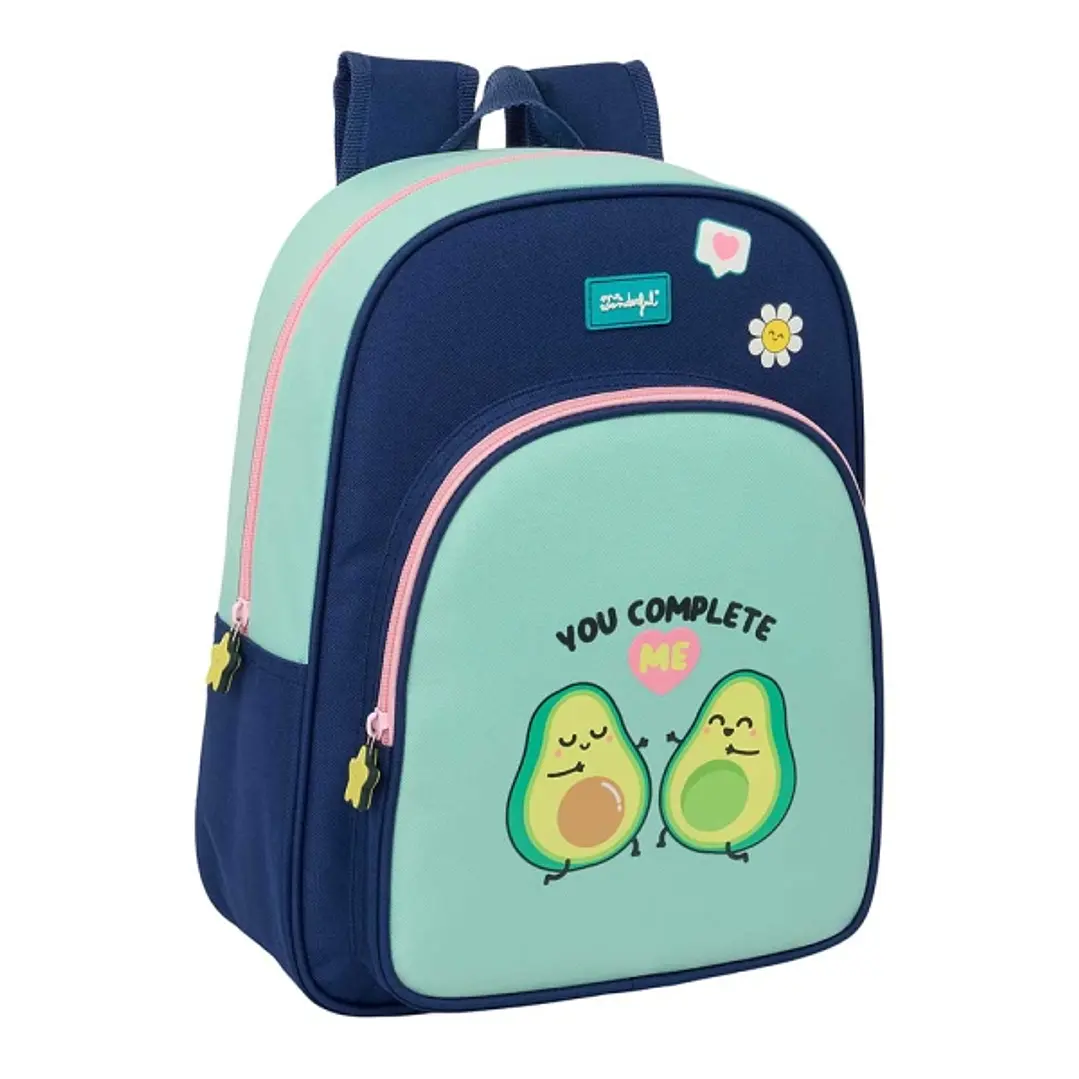 Safta Mr. Wonderful Estrella Mochila Infantil - Portabotellas - Bolsillo Frontal - Adaptable a Carro - Hombreras Acolchadas - 26x34x11cm - Color Turqu 1