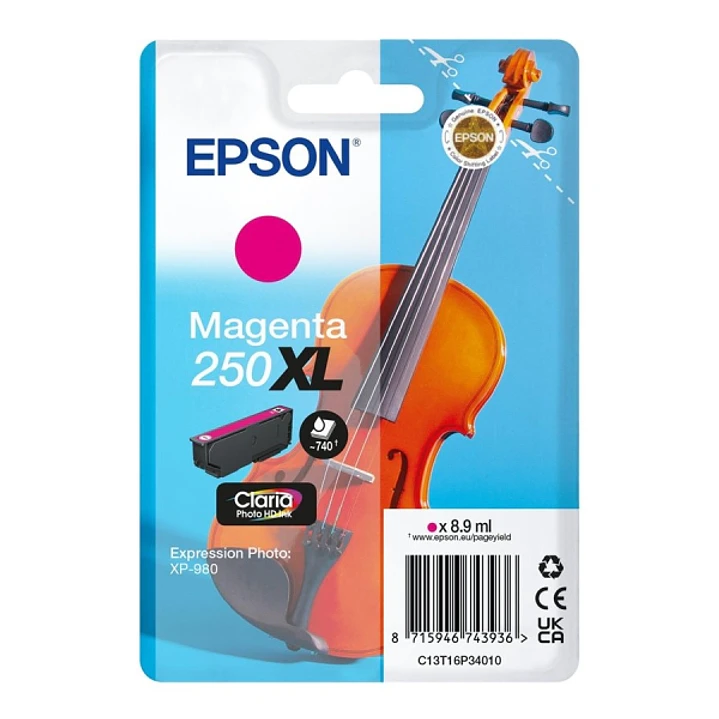 Epson 250XL Magenta Cartucho de Tinta Original - C13T16P34010 1