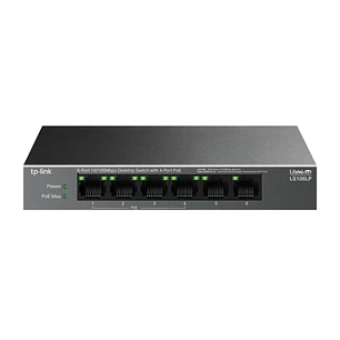 TP-Link LS106LP LiteWave Switch 6 Puertos RJ45 100Mbps - No Administrado - 4x PoE - Recuperacion Automatica - Carcasa Metalica - Color Negro
