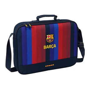Safta F.C.Barcelona 1ª Equipacion 26/27 Maletin con Cremallera - Bandolera Ajustable - Asa Forrada - Doble Tirador - Fondo Semirigido - 38x28x6cm - Co