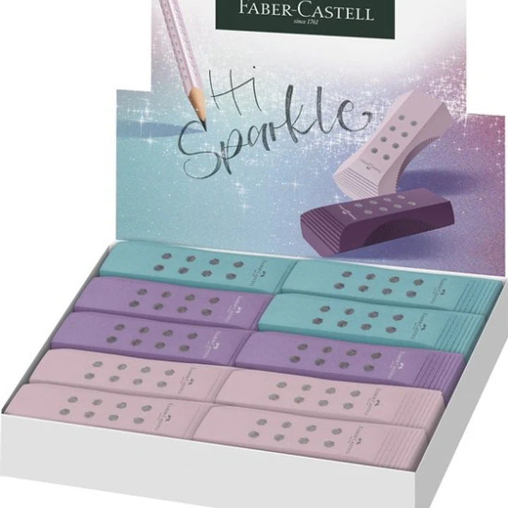 Faber-Castell Sparkle RollOn Goma de Borrar - Libre de PVC - Bajo Residuo - Colores Surtidos 1