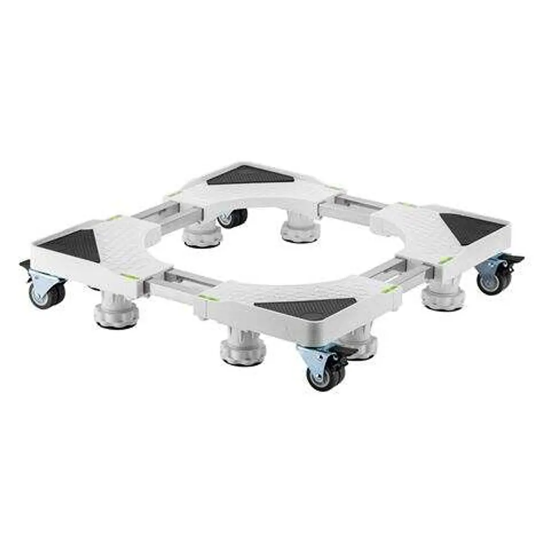 Cromad Soporte/Base Ajustable Serie PRO con Ruedas para Nevera y Lavadoras - Color Blanco 1