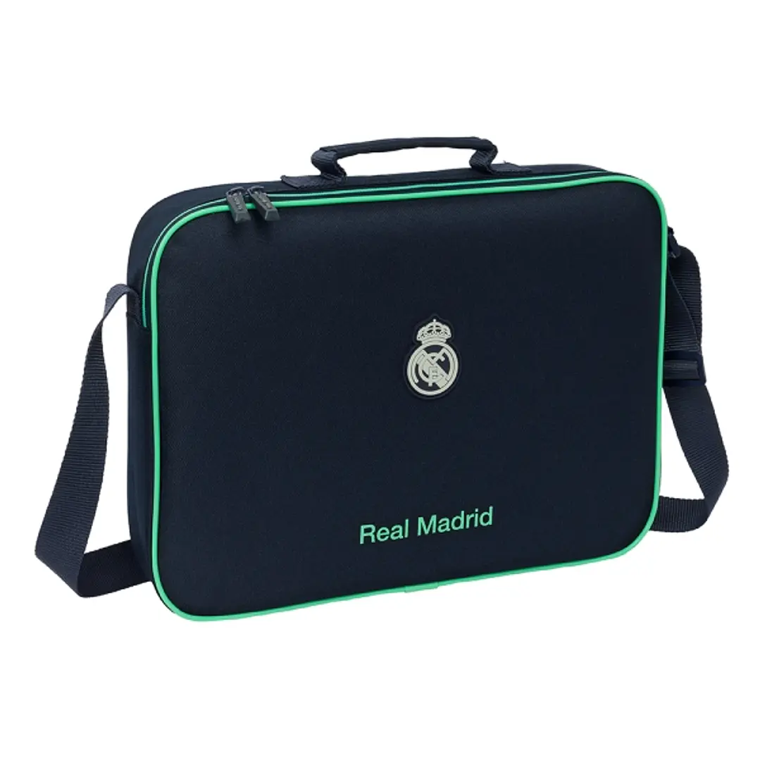 Safta Real Madrid 2ª Equipacion 25/26 Maletin con Cremallera - Bandolera Ajustable - Asa Forrada - Doble Tirador - Fondo Semirigido - 6L - 380x60x280m 1