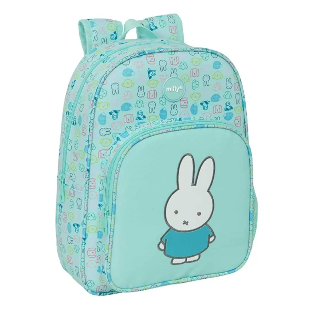 Safta Miffy Friends Mochila Infantil - Adaptable a Carro - Portabotellas - Hombreras Acolchadas - Material Reciclado - Resistente al Agua - 10L - 260x 1