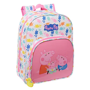 Safta Peppa Pig Baby Pig Mochila Infantil - Adaptable a Carro - Portabotellas - Hombreras Acolchadas - Bolsillo Frontal - 10L - 260x110x340mm - Color 