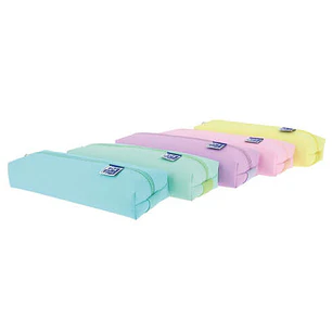 Oxford Kangoo Live & Go Estuche Rectangular Mediano - Goma Elastica para unirlo al Cuaderno - Colores Surtidos Pastel