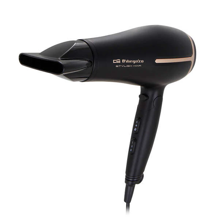 Orbegozo Secador Plegable Profesional - Potencia y Comodidad en un Diseño Compacto - 3 Niveles de Temperatura - 2 Velocidades - Pulsador de Aire Frio  1