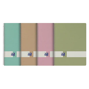 Oxford Nature Europeanbook A4+ Tapa Dura 5x5 80 Hojas - Cuaderno Ecologico - Tamaño A4+ - Tapa Dura Resistente - 80 Hojas Cuadriculadas 5x5