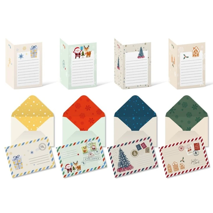 Bismark Pack de 24 Tarjetas de Felicitacion Navideña con Sobre - Tamaño Tarjeta 11.5x17.5cm - Diseños Variados 1