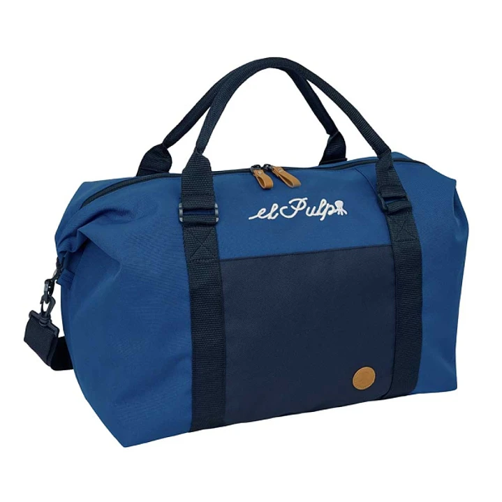 Safta el Pulpo Bolsa de Fin de Semana - Bandolera Ajustable - Bolsillo Frontal - Cremallera Bidireccional - Asas de Mano - 50x29x22cm - Color Azul Mar 1