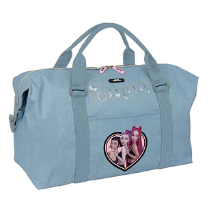 Safta K-Pop Demon Hunters Huntr/X Bolsa de Fin de Semana - Bandolera Ajustable - Bolsillo Frontal - Cremallera Bidireccional - Asas de Mano - 50x29x22