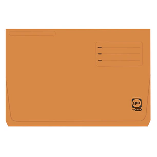 Gio By Elba Subcarpeta con Bolsa y Solapa Folio Naranja - Resistente Cartulina de 320gr - Bolsa y Solapa para Mayor Proteccion - Tamaño Folio para Doc