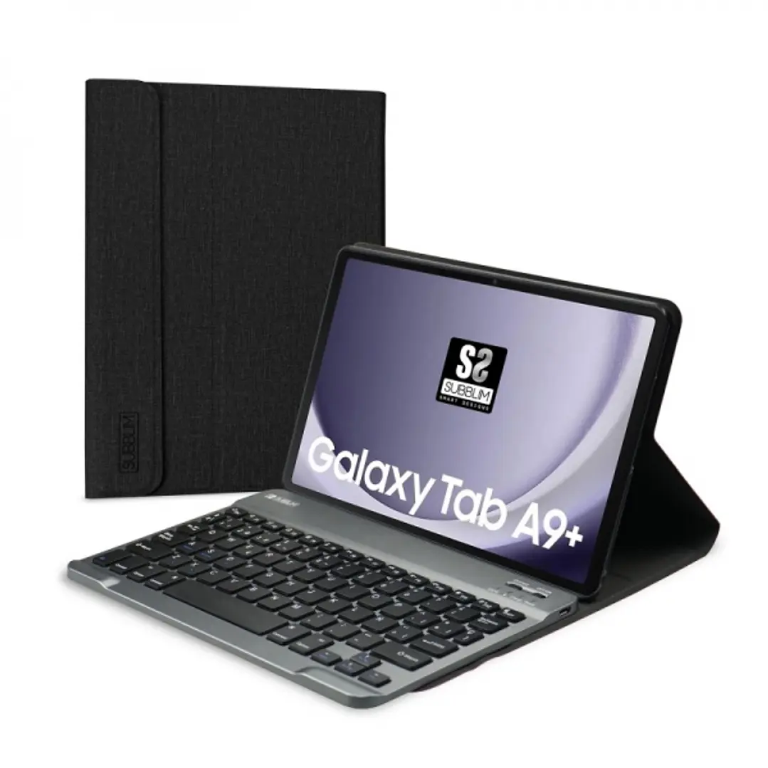 Subblim Keytab Pro BT Funda Exclusiva + Teclado para Tablet Samsung Galaxy Tab A9+ 11? - Teclado Compacto Bluetooth - Cierre Magnetico - Conecta hasta 1