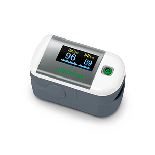 Medisana PM100 Pulsioximetro Digital de Dedo con Pantalla OLED - Medicion de Saturacion de Oxigeno SpO2  y Frecuencia Cardiaca - 6 Modos de Visualizac