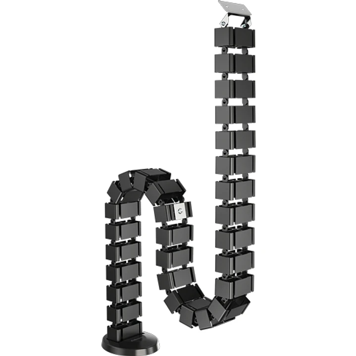 Fellowes Organizador de Cables - Columna Flexible - Altura hasta 130cm - Vertebras Desmontables - 4 Compartimentos Separados - Base Pesada - Iman Inte 1