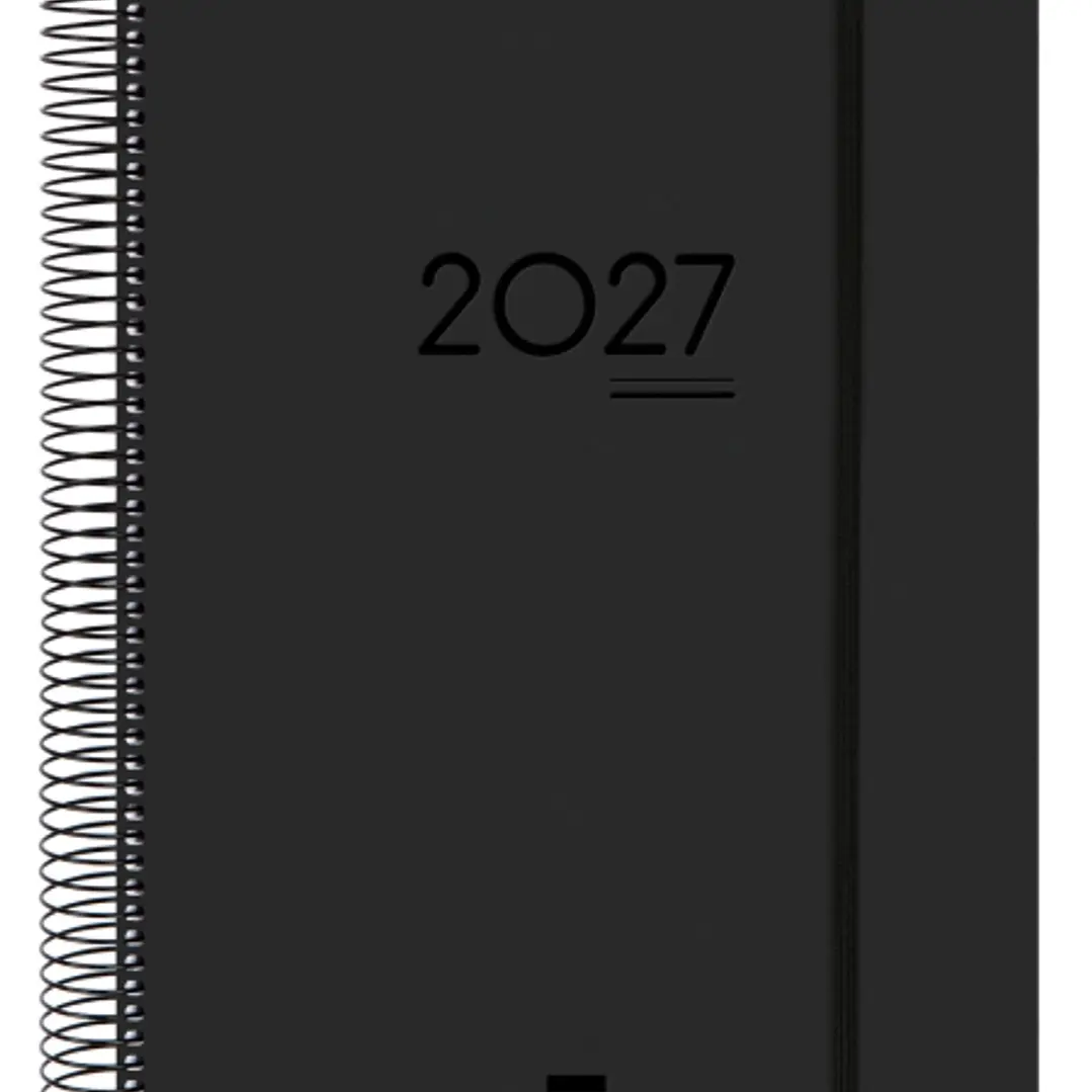 Finocam Ikon Agenda de Espiral Internacional - 16 Meses - 1 Dia por Pagina - Formato E40 - 210x297mm - Tapas de Polipropileno - Papel de 70g/m2 - Goma 1