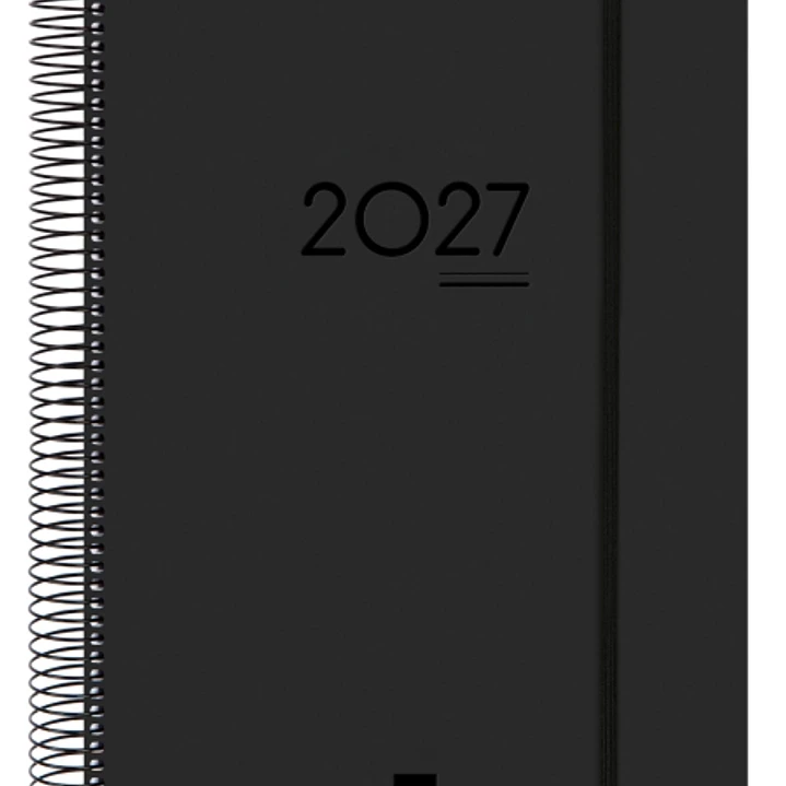 Finocam Ikon Agenda de Espiral Internacional - 16 Meses - 1 Dia por Pagina - Formato E40 - 210x297mm - Tapas de Polipropileno - Papel de 70g/m2 - Goma 1