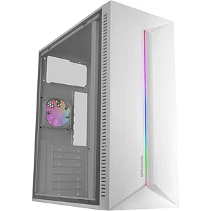 Mars Gaming MC-BLAZE Caja Torre ATX - Ventilador Trasero FRGB - Ventana Lateral de Cristal Templado - Tira Frontal LED - 7 Ranuras de Expansion - 370x