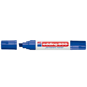 Edding 800 Rotulador Permanente - Punta Biselada - Trazo entre 4 y 12 mm. - Recargable - Secado Instantaneo - Color Azul