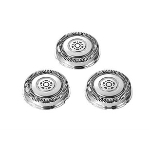 Philips Pack de 3 Cabezales de Recambio para Afeitadoras Series 5000 y 7000 - Cuchillas Autoafilables - Seguimiento de Contornos - Color Acero