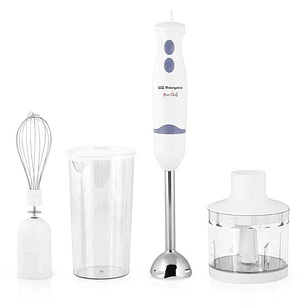 Orbegozo BT 1320 Batidora-Picadora Versatil - Potente Motor 400W - Hoja de Acero Inoxidable - Mango Ergonomico - Vaso Mezclador 600ml - Picador Univer