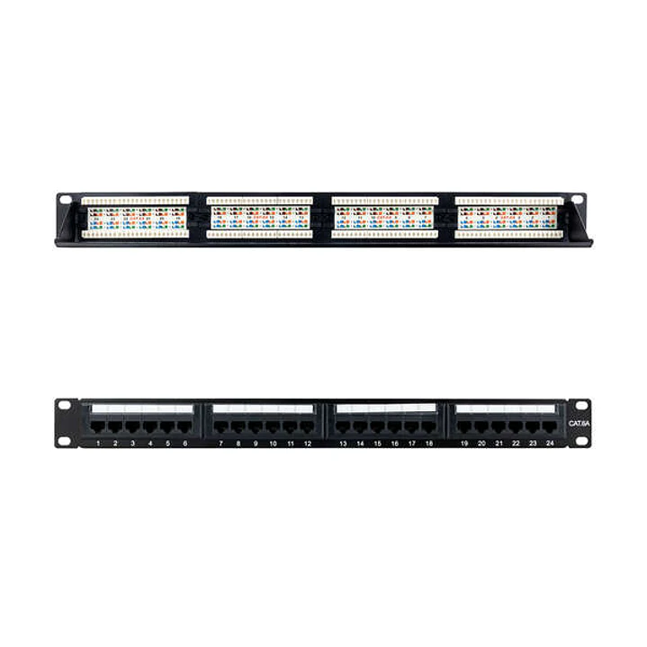 Nanocable Panel Parcheo 24 Puertos Cat.6A UTP 19 1U - Color Negro 1