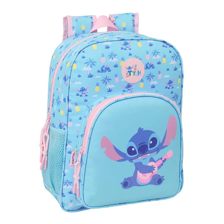 Safta Stitch Waves Mochila - 15L - Adaptable a Carro - Bolsillo Frontal - Portabotellas - Cremallera con Doble Tirador - Asa de Mano - Hombreras y Esp 1