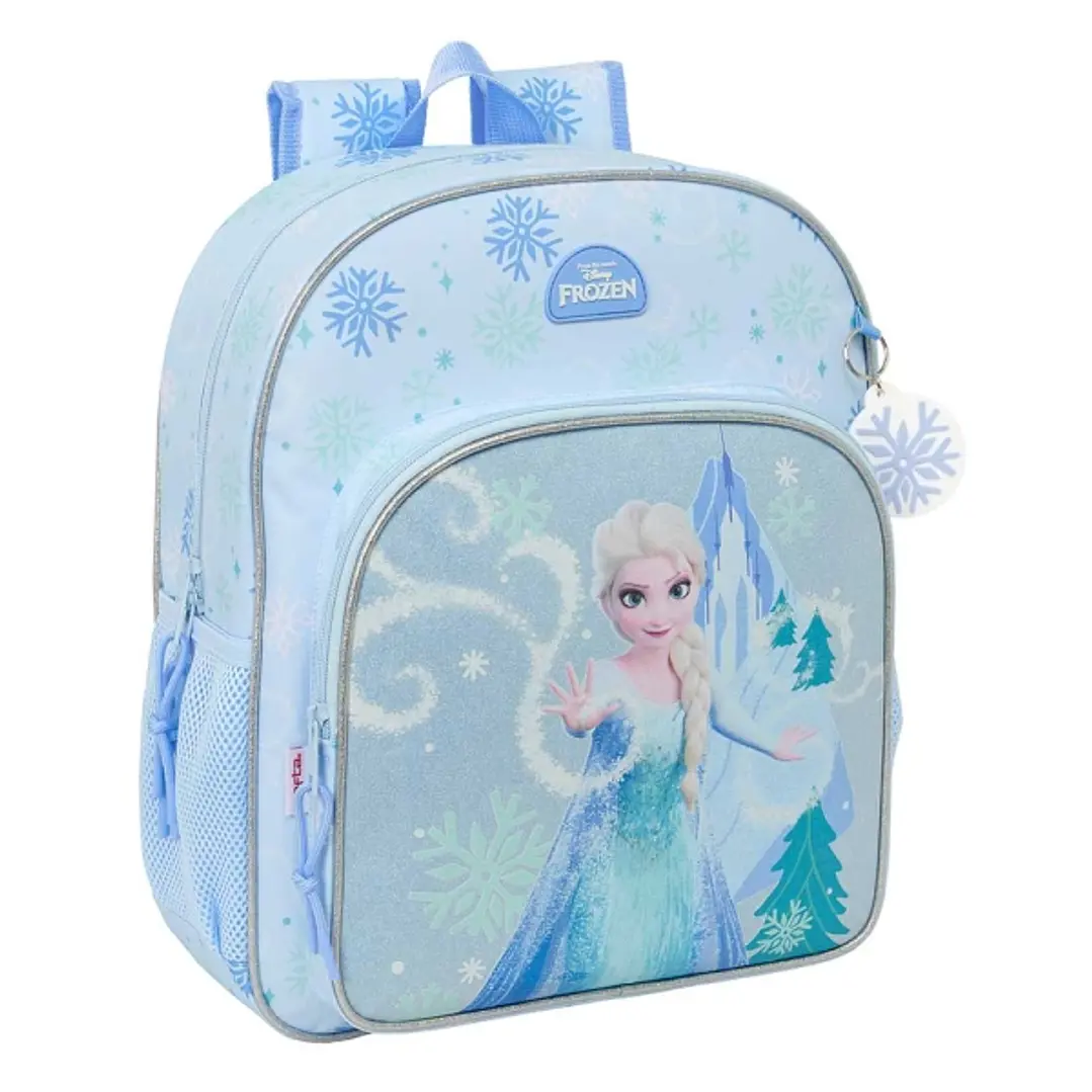 Safta Frozen Mochila - 15L - Adaptable a Carro - Bolsillo Frontal - Portabotellas - Cremallera con Doble Tirador - Asa de Mano - Hombreras y Espalda A 1