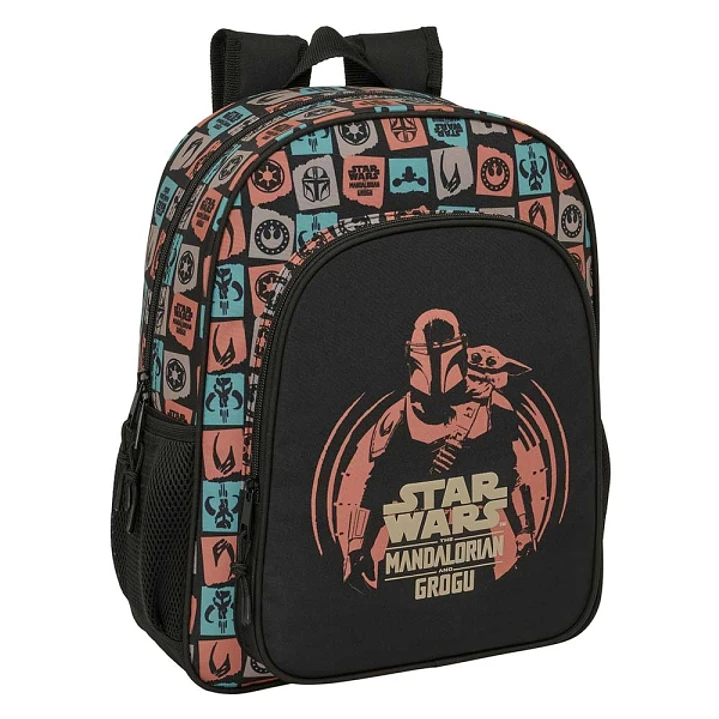 Safta Mandalorian and Grogu Mochila - 15L - Adaptable a Carro - Bolsillo Frontal - Portabotellas - Cremallera con Doble Tirador - Asa de Mano - Hombre 1