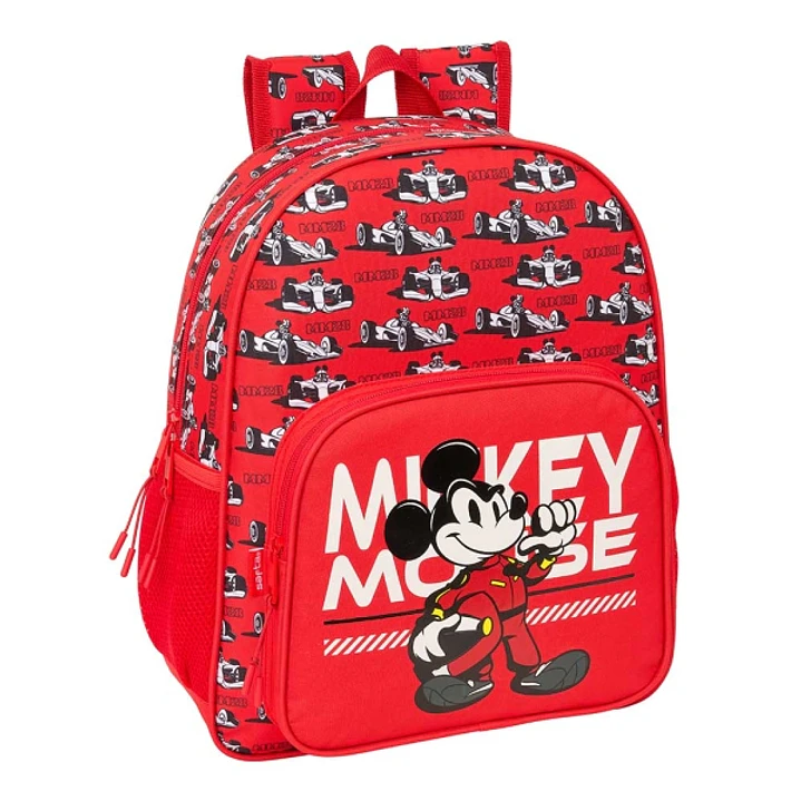 Safta Mickey and Friends Racing Mochila - 15L - Adaptable a Carro - Bolsillo Frontal - Portabotellas - Cremallera con Doble Tirador - Asa de Mano - Ho 1