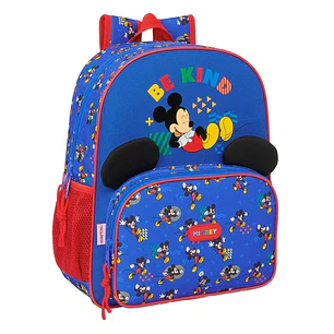 Safta Mickey Mouse Today Mochila - Adaptable a Carro - Portabotellas - Tirador Doble - Hombreras Ergonomicas Acolchadas - Bolsillo Frontal - Asa de Ma