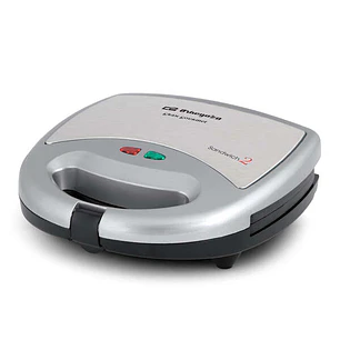 Orbegozo SW 6000 Sandwichera Compacta - para 2 Sandwiches - Revestimiento Antiadherente - Control de Temperatura - Potencia 800W - Diseño Compacto y F