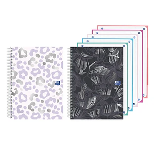 Oxford Cuaderno de Espiral - Formato A4+ - 120 Hojas - Cuadricula 5x5mm - Tapa Extradura - Digitalizacion de Textos con App - Colores Surtidos