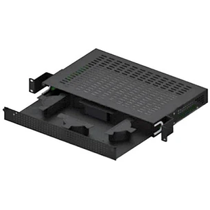 WP Cajon de Fibra Optica para Armario 1U - Metalico - hasta 3m de Cable con 24 Fibras - 550x400x300mm - Color Negro