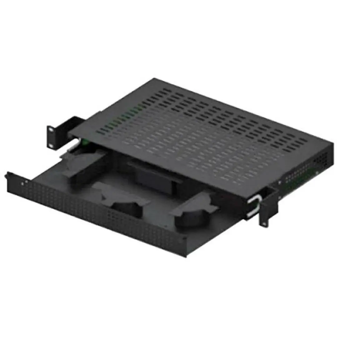 WP Cajon de Fibra Optica para Armario 1U - Metalico - hasta 3m de Cable con 24 Fibras - 550x400x300mm - Color Negro 1
