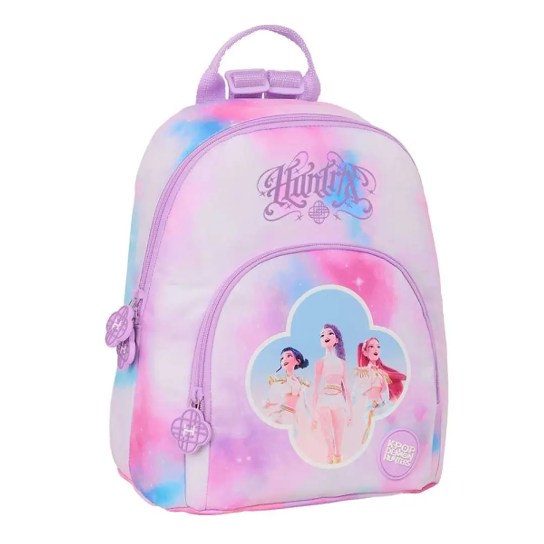 Safta K-Pop Demon Hunters Artist Mini Mochila - Bolsillo Frontal y Trasero - Cremallera - Hombreras Ajustables - Asa Superior - Compacta y Ligera - 25 1