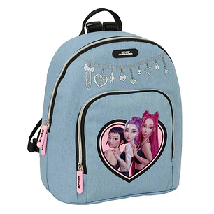 Safta K-Pop Demon Hunters Huntr/X Mini Mochila - Bolsillo Frontal y Trasero - Cremallera - Hombreras Ajustables - Asa Superior - Compacta y Ligera - 2