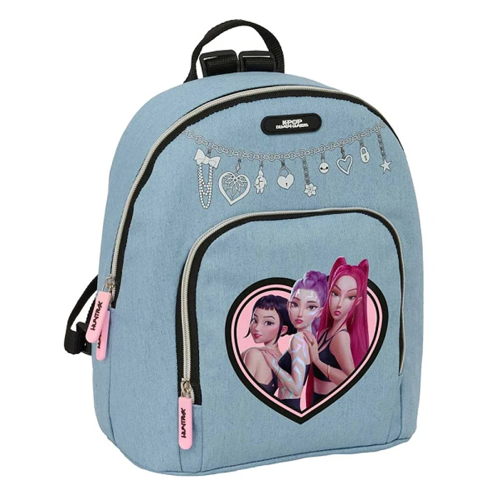 Safta K-Pop Demon Hunters Huntr/X Mini Mochila - Bolsillo Frontal y Trasero - Cremallera - Hombreras Ajustables - Asa Superior - Compacta y Ligera - 2 1