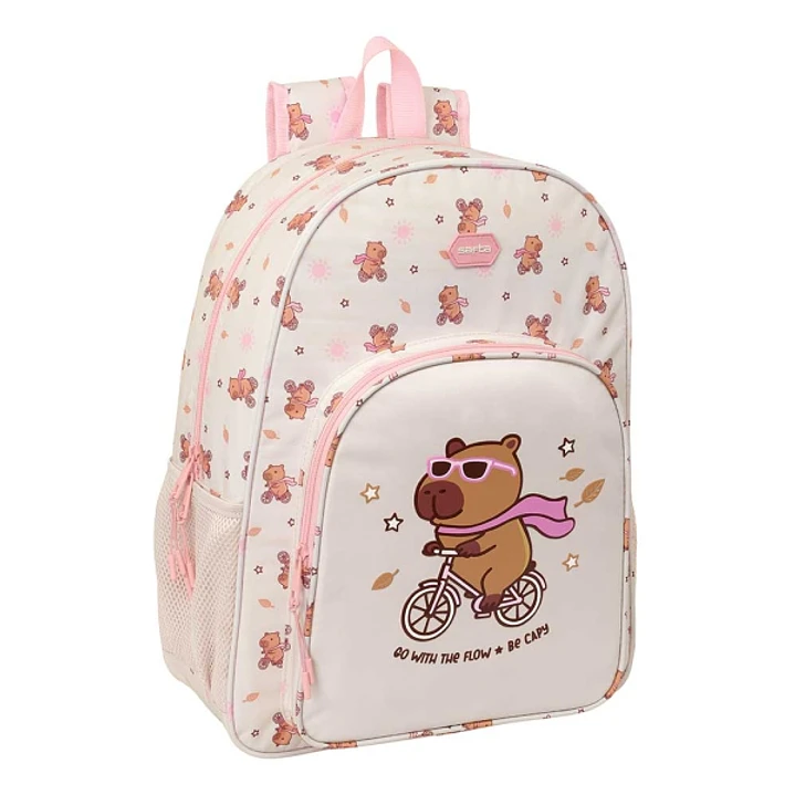 Safta Capibara Mochila - Adaptable a Carro - Bolsillo Frontal - Portabotellas - Cremallera con Doble Tirador - Asa de Mano - Hombreras y Espalda Acolc 1