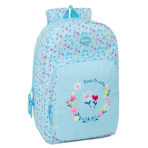 Safta Blackfit8 Petalos Mochila - 19L - Adaptable a Carro - Bolsillo Frontal - Espalda Acolchada - Cremallera con Doble Tirador - Asa de Mano - Hombre