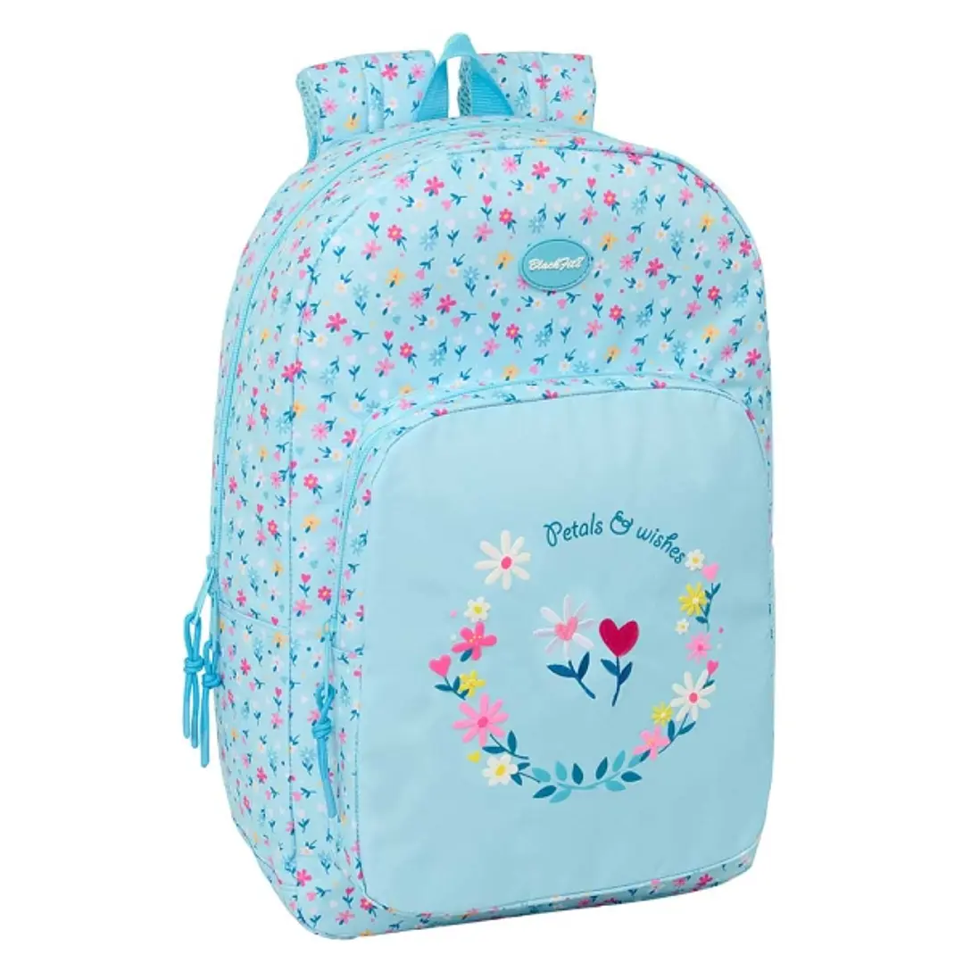 Safta Blackfit8 Petalos Mochila - 19L - Adaptable a Carro - Bolsillo Frontal - Espalda Acolchada - Cremallera con Doble Tirador - Asa de Mano - Hombre 1