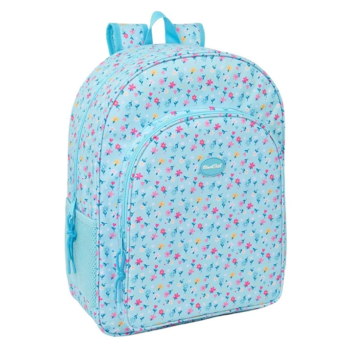 Safta Blackfit8 Petalos Mochila - Adaptable a Carro - Bolsillo Frontal - Portabotellas - Cremallera con Doble Tirador - Asa de Mano - Hombreras y Espa 1
